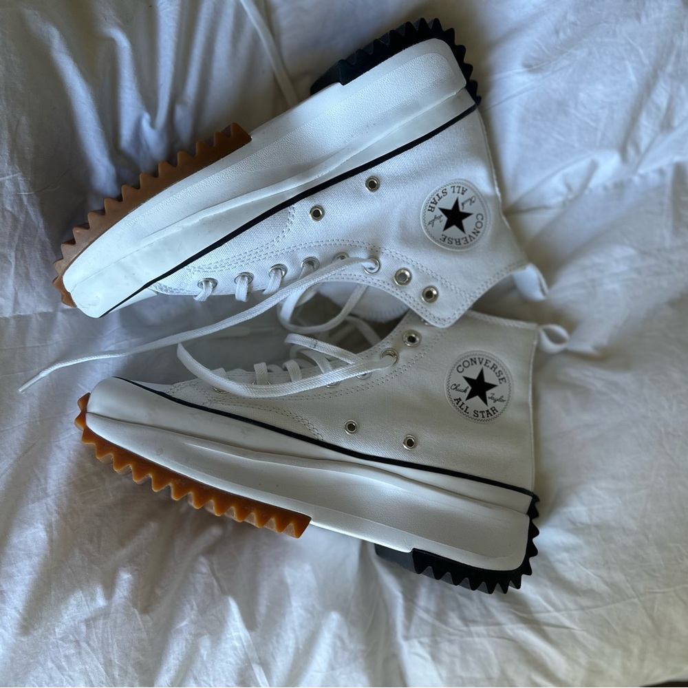 White Platform Converse